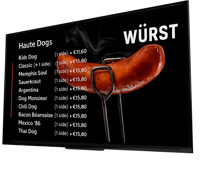 Examples of digital signage applications across multiple industries